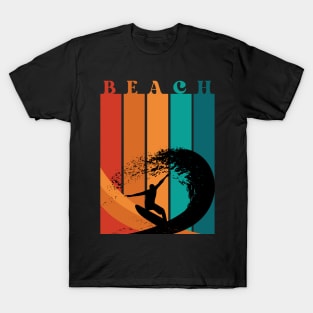 Beach. It's Always Summertime, Somewhere. Fun Time. Fun Summer, Beach, Sand, Surf Design. T-Shirt